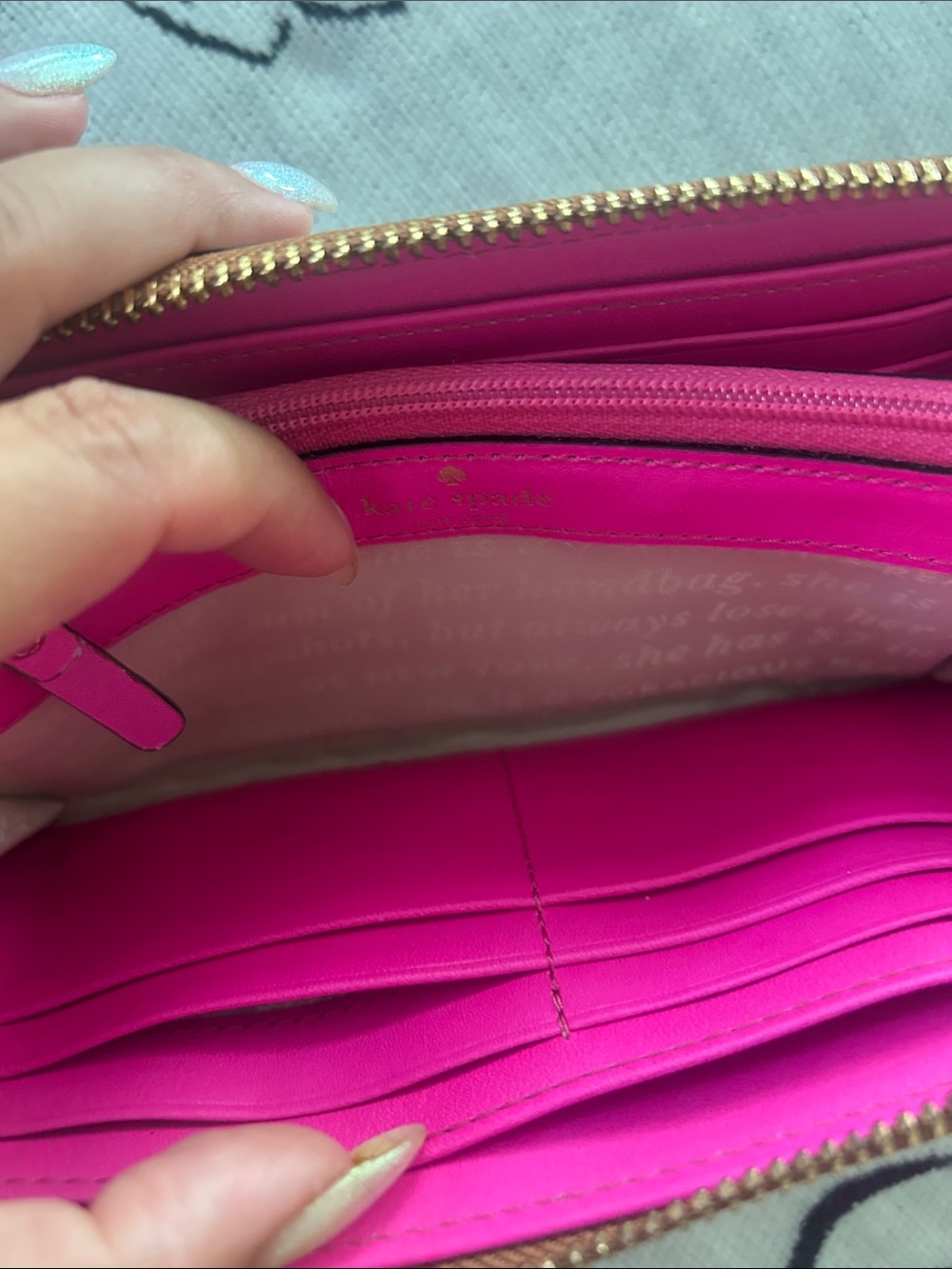 kate spade Brown Zip-Around Leather Wallet - Picture 9 of 12